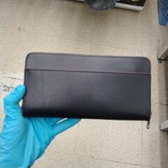 新古品 栃木レザー長財布 黒 本革 TJ9338
