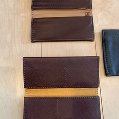 ※16日までの出品 新品未使用 本革財布　札入れ　小物ポーチ　３つセットの画像