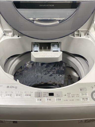 送料・設置込み可　洗濯機　8kg SHARP 2018年