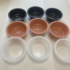未使用 鉢 3色 各3個 植木鉢