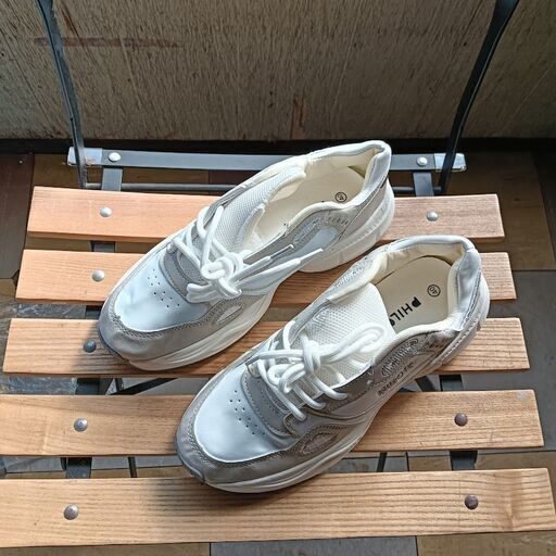 【2000-56】新品 25cm レディース スニーカー ホワイト シューズ 靴 厚底