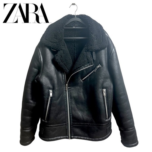 ZARAライダースムートンジャケットXL
