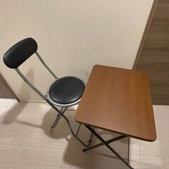 折り畳みパイプ椅子＆折り畳みテーブルの画像