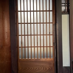 京町家　釣り引き戸　ガラス戸　昭和レトロ