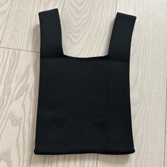 ニットバッグ　ブラックの画像