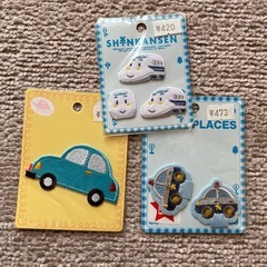 ワッペン色々＋キルティング生地(乗り物)105×45㎝の画像