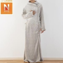 ニトリ　着る毛布 ロング丈(NウォームSPi-n ロング BR L) の画像