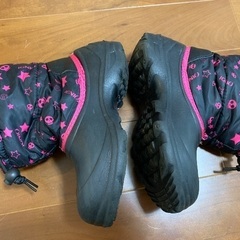 スノーブーツ　22 イグニオ　黒　ピンク