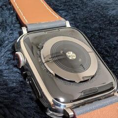 Apple watch HERMES アップルウォッチ エルメス シリーズ4 Series4 44mm ステンレス GRSモデル 社外バンド付き 動作確認済みの画像