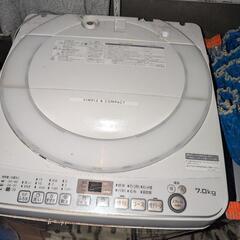 シャープ 洗濯機 7kg  ES-KS70V 2020年製 汚れ...