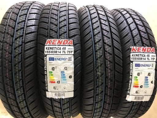 オールシーズンタイヤ155/65R14 4本セット(工賃、バランス、廃タイヤ処分)込　軽自動車
