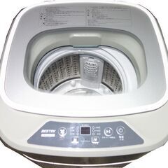 ■東京・埼玉★配送無料・設置無料・取り付け無料 ★3.8kg 全自動洗濯機 ★2018年製 ★置き場所に困らないミニ洗濯機 ★当店はここが違う！の画像