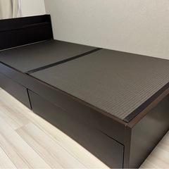 畳ベッド シングル 引き出し 収納ベッド 棚付き コンセント付き...