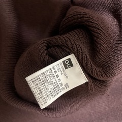 GU ブラウン　ニットブラウスの画像