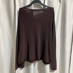 GU ブラウン　ニットブラウスの画像