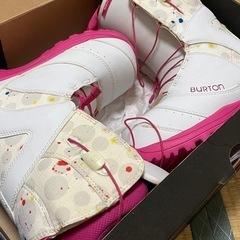 BURTON スノーボードブーツ 6 1/2 ホワイト/ピンク