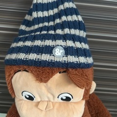 ニット帽 ネイビーとグレー　ボーダー