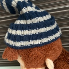 ニット帽 ネイビーとグレー　ボーダーの画像