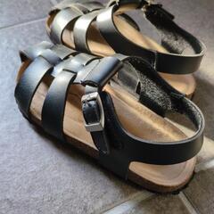 サンダル（子ども）22㌢　黒　の画像