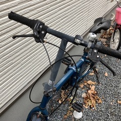 Jeep折りたたみ自転車ネイビー(カゴ付き)の画像
