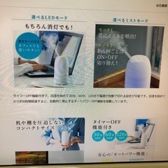 中古　SANWA 7色LED点灯　コンパクトサイズ　超音波加湿器の画像