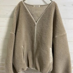 ナチュラルクチュール ボア ブルゾン 冬 ブラウン アウター コート