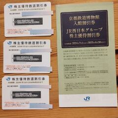 JR西日本株主優待割引券とグループ優待券の画像