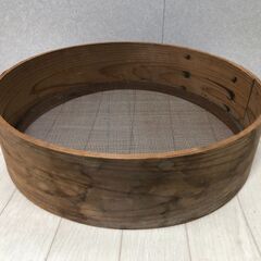 アンティーク 古道具 木枠 ふるい ざる レトロ　２個セット　250105-2の画像