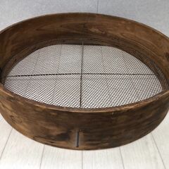 アンティーク 古道具 木枠 ふるい ざる レトロ　２個セット　250105-2の画像