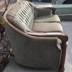 決まりました　アンティークソファ3人掛け　処分予定の画像