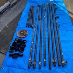 小屋を作っていたパイプと備品セットで