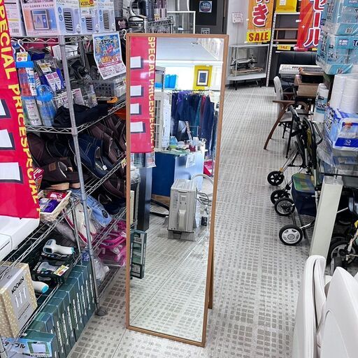 良品計画 姿見 DSG-14401-044 天然木(オーク材) スタンドミラー