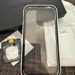 iPhone14pro美品‼️両面強化ガラスカバーシルバー