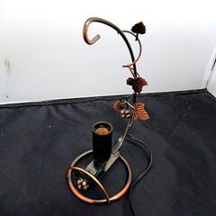 アンティーク テーブルライト ステンドグラス 葡萄スタンド/8Jの画像