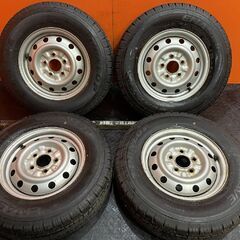 【DUNLOP ENASAVE VAN01 185R14 6PR LT】夏タイヤ【スチールホイール 14インチ 5J5HPCD114.3+】バリ溝 ボンゴ等　(VTM211) 