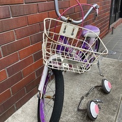 子ども用自転車　16インチ　紫の画像