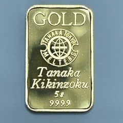 新品未流通　田中貴金属　純金　バー　5g