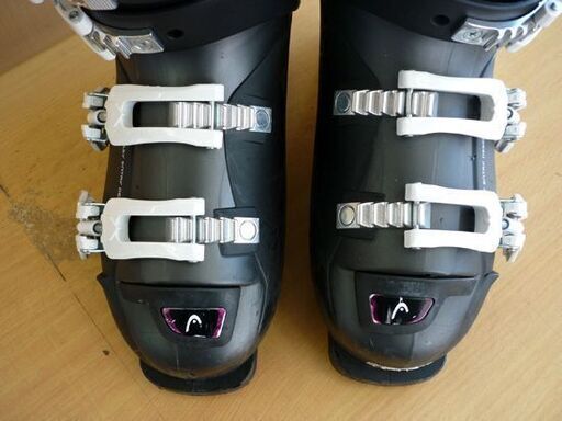 ☆HEAD EDGE スキーブーツ 25.0cm スキー靴 ヘッド アウトソール297mm ブラック×ホワイト 4バックル フレックス値65 初心者向け 札幌 北20条店
