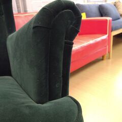 値下げしました！！【C684】SAウイングチェア IKEA  STRNDMON  グリーンの画像