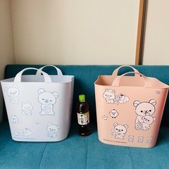 リラックマ　収納バスケットの画像