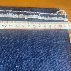 リバーシブルデニム生地 52cm x 76cmの画像