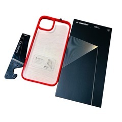 iPhone14 Plus スマホケース iPhone 赤 レッド クリアの画像