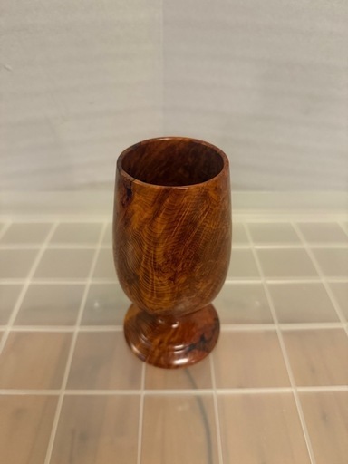 屋久杉 無垢 上杢 ワインカップ 155mm高 68mm直径