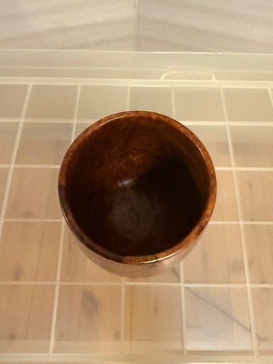 屋久杉 無垢 上杢 ワインカップ 155mm高 68mm直径
