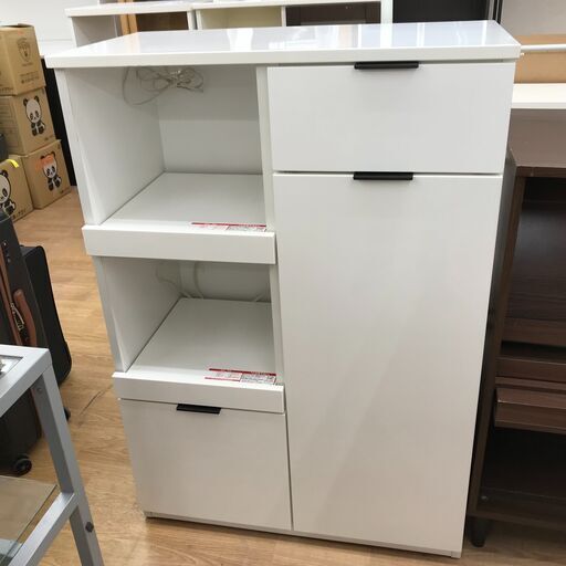 ★ジモティ割あり★ ニトリ レンジ台 ホワイト H115×W80×D43 クリーニング済み KJ7501