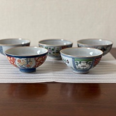 有田焼飯碗5個セット　木箱入りの画像