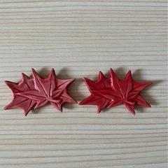 お盆　トレー　お箸　紅葉の箸置きの画像