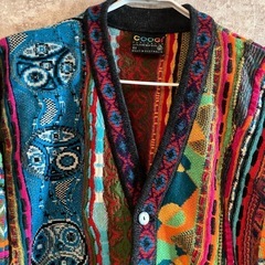 COOGI クージー 総柄 3Dニット カーディガン サイズSSの画像