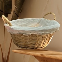 藤バスケット2個セットの画像