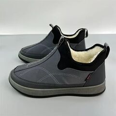 26㎝　メンズカジュアル　撥水　スリッポンフリース　スノーブーツ　アンクルブーツの画像